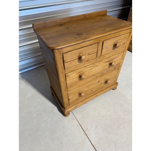 Antique Pine Two Over Two Drawers - Chest of Drawers With Lip From England For Sale - Image 4 of 18