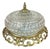 Vintage French Ceiling Lamp in Cut Glass For Sale