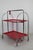 Bar trolley by Bremshey / Solingen, so-called Dinette, 2-sided folding, orange-red plastic plates, chrome frame. I have...