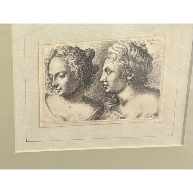 17th Century 17th Century Wenceslaus Hollar "Varie Figurae" Signed Etchings After Da Vinci — Sequentially Framed Diptych For Sale - Image 5 of 12