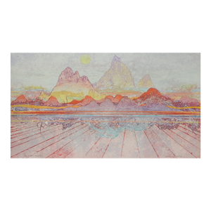 1985 Walter Crump Abstract Landscape Collograph Print