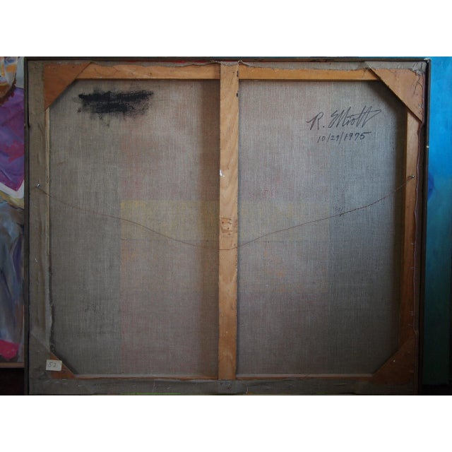 Original Richard Dick Elliott 1975 Abstract Painting For Sale - Image 9 of 11