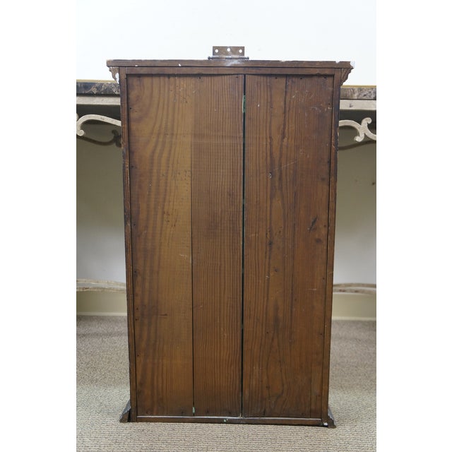 Antique Victorian Oak Apothecary Ship Medicine Cabinet Cupboard 30" For Sale - Image 16 of 17