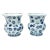 A Large Pair of Blue & White Flared Rim Cachepot Pots With Aesthetic Balloon Design For Sale