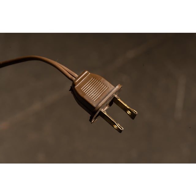 Brass Mid 20th Century Mid-Century Modern Torchiere Floor Lamp With Capiz Shell Shade For Sale - Image 8 of 8