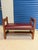Red 2005 L. & j.g. Stickley Cherry Wood "Gus" Limited Run Collector Bench - Capri Henna Leather For Sale - Image 8 of 11