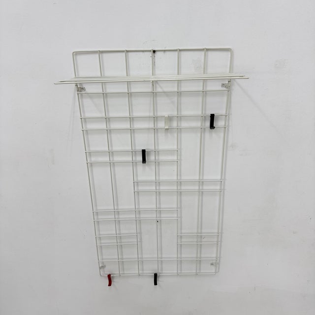 Mid-Century Modern Vintage Wire Metal Wall Coat Rack, 1960s For Sale - Image 3 of 18