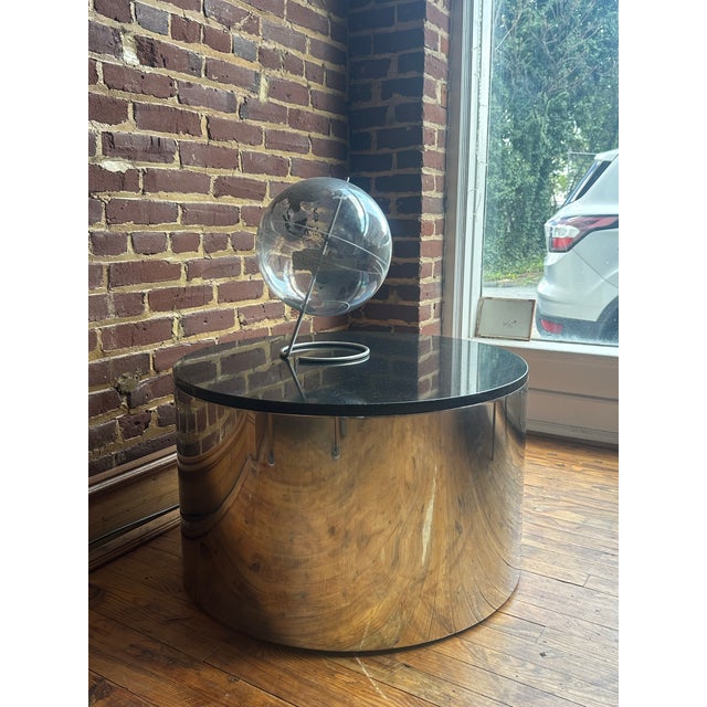 1970s Chrome Drum Coffee Table by Paul Mayen for Habitat For Sale - Image 5 of 9