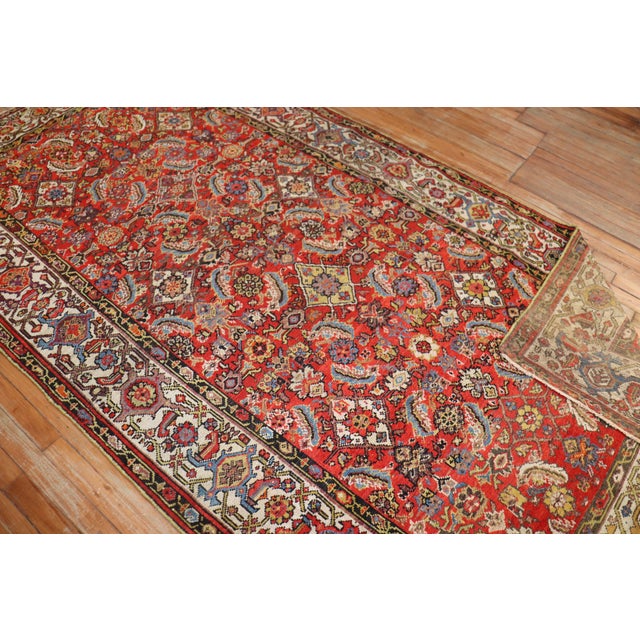 Early 20th Century Traditional Persian Malayer Rug with Red Herati Design Field For Sale - Image 4 of 6