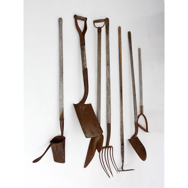 Antique Primitive Garden Tool Collection - 7 Piece For Sale - Image 10 of 18