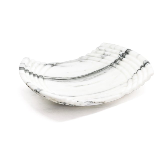 Big wave tray in Arabescato marble. -Jacopo Simonetti Design for Fiammetta V- Each piece is in a way unique (every marble...