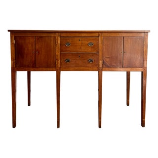 Antique Early 1800s Fayetteville/Upper Cape Fear North Carolina Walnut Sideboard With Inlay For Sale
