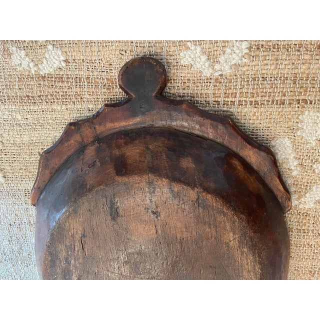 Antique Wooden Parat Dough Kneading Bowl For Sale - Image 11 of 12