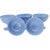 Hazel Atlas Moderntone Platonite Blue Sherbet Bowls, Set of 5 (1930s–40s) For Sale In San Francisco - Image 6 of 10