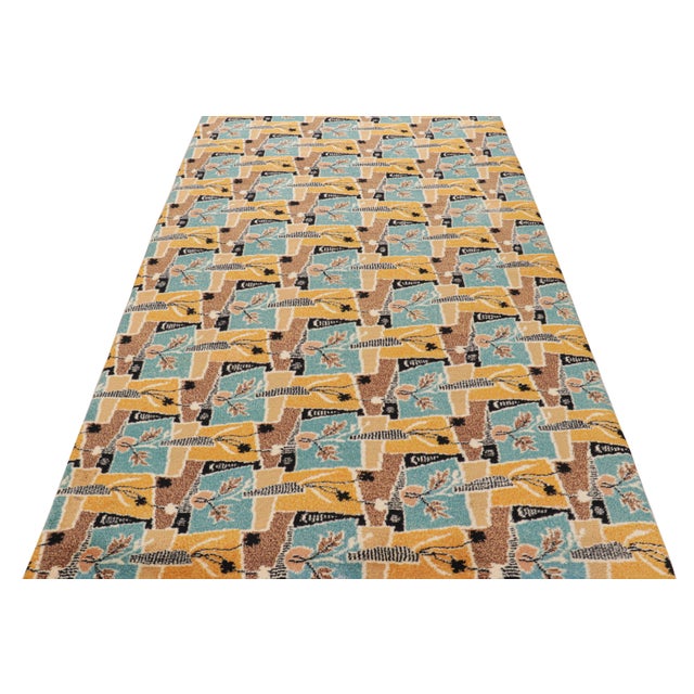 1960s Vintage Zeki Müren Rug With Polychromatic Geometric Patterns, From Rug & Kilim For Sale - Image 5 of 8