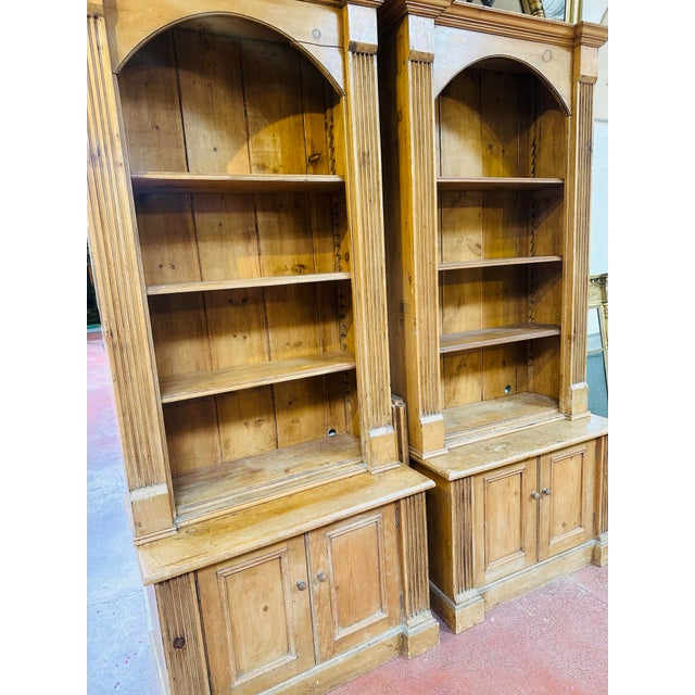 Pair of Antique Pine French Bookshelves For Sale - Image 11 of 11