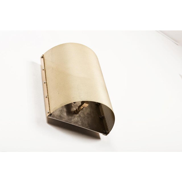 79 Wall Lamp in Brass with Aluminum and Steel with 18k Gold by Marine Breynaert For Sale - Image 6 of 12