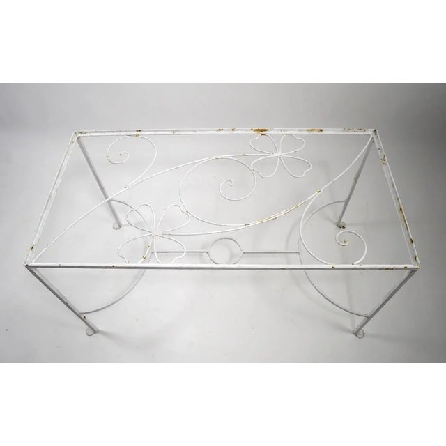 1950s Vintage Weinberg Style Wrought Iron Table For Sale - Image 5 of 9