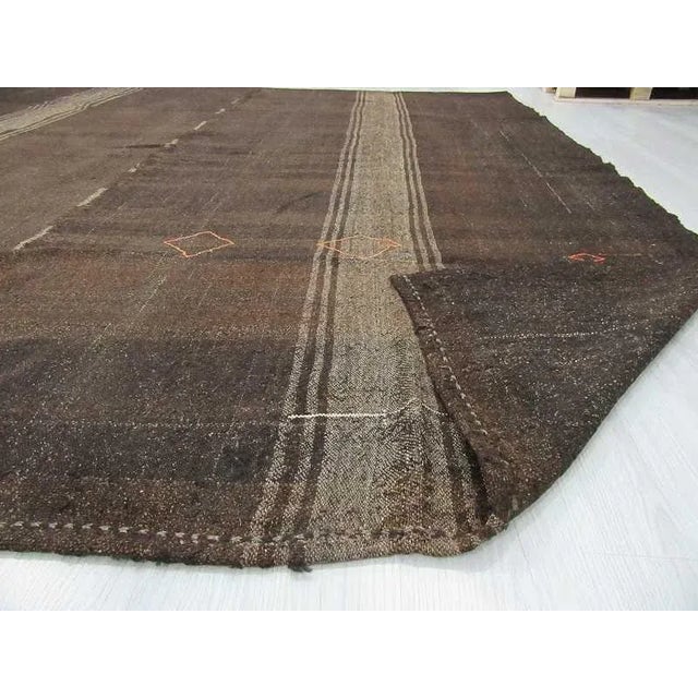 Vintage Square Turkish Kilim Rug - 10′9″ × 11′6″ For Sale In Los Angeles - Image 6 of 6
