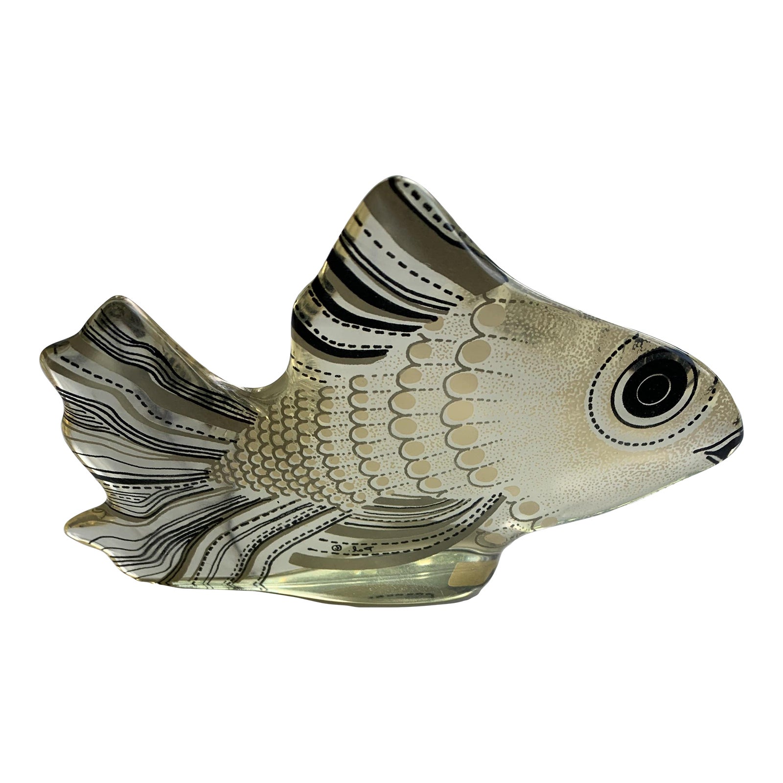 Vintage 1970s Op Art Lucite Fish Goldfish Design by Abraham Palatnik ...