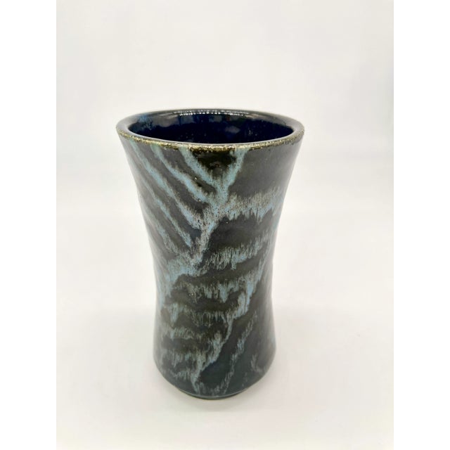Mid Century Tall Ceramic Studio-Made Vase For Sale - Image 11 of 12