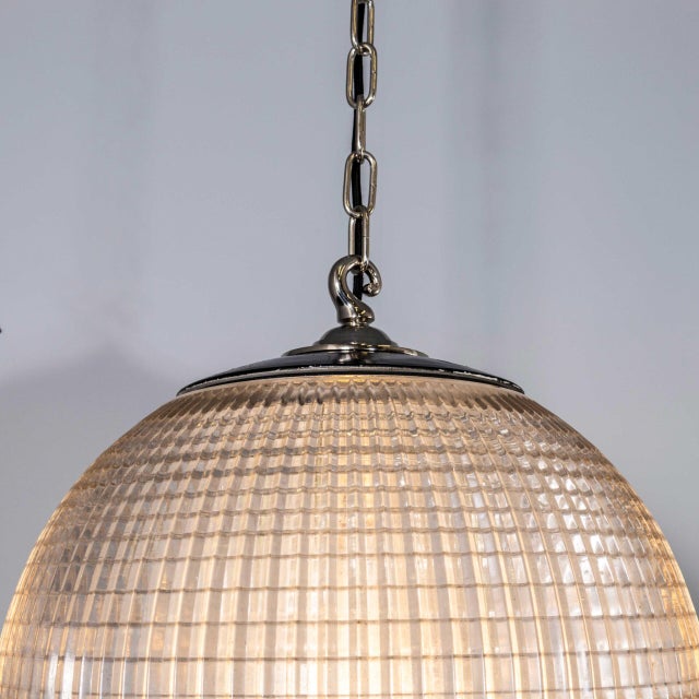 Vintage Holophane Parisian Glass Globe Lamp, 1960s For Sale - Image 14 of 18