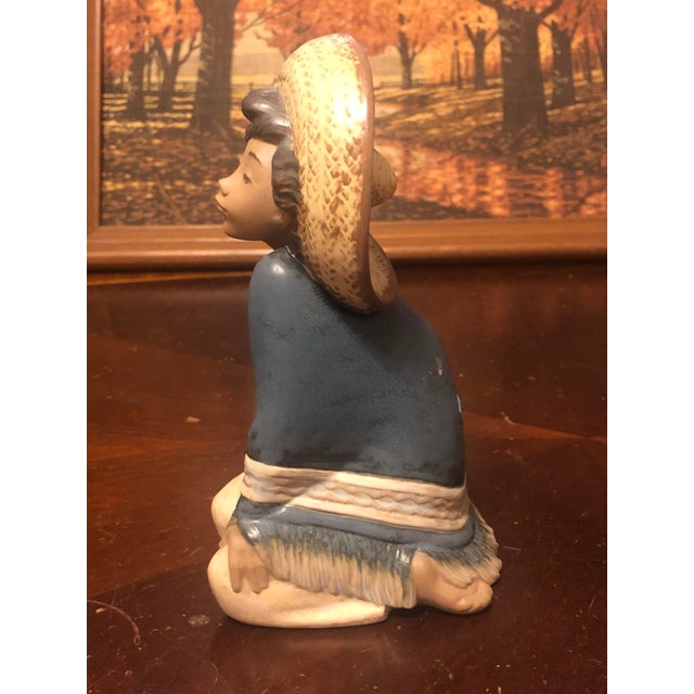 1980s Spanish Lladro "Fernando" Boy With Dog Porcelain Figurine - Gres Finish For Sale - Image 4 of 7