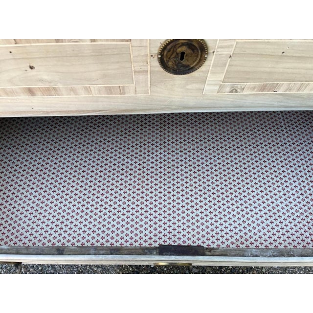 Antique Italian Bleached Walnut Commode / Chest of Drawers With Inlay, Ca. 1810 For Sale - Image 6 of 12