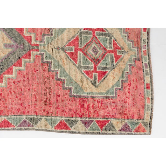 Orange 1960s Kitchen Decor Oushak Turkish Runner For Sale - Image 8 of 10