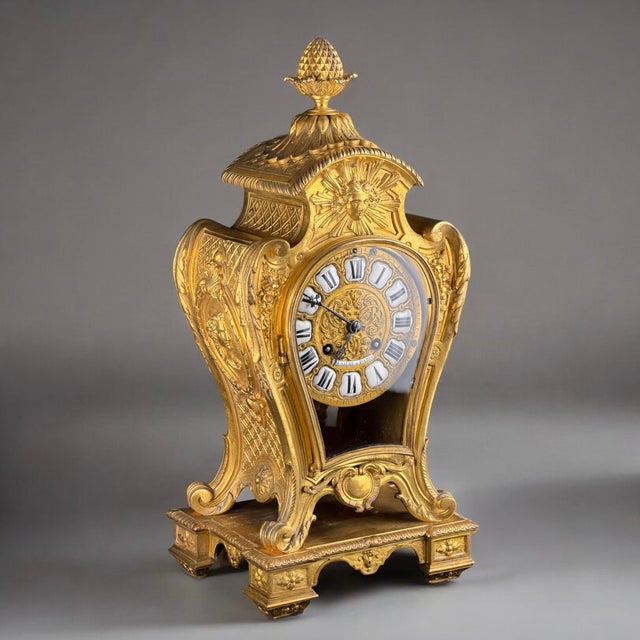 Gilt Bronze Mantel Clock, 1850s For Sale - Image 6 of 15