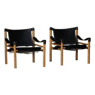 Sirocco Safari Chairs attributed to Arne Norell for Arne Norell AB, Sweden, 1960s, Set of 2 For Sale
