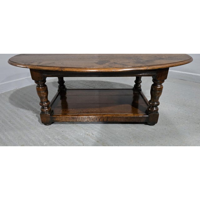 Oak Plank Coffee Table, 1920 For Sale - Image 3 of 6