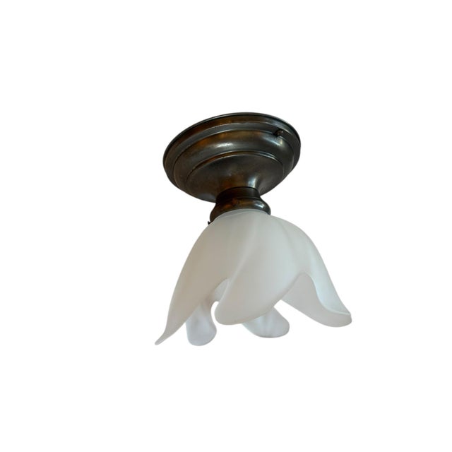 Mid 20th Century Mid-Century Modern Ceiling Light Fixture For Sale In Los Angeles - Image 6 of 7
