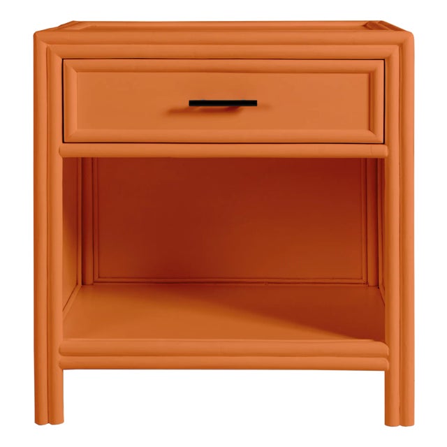 Capri End Table in Citrus Orange For Sale