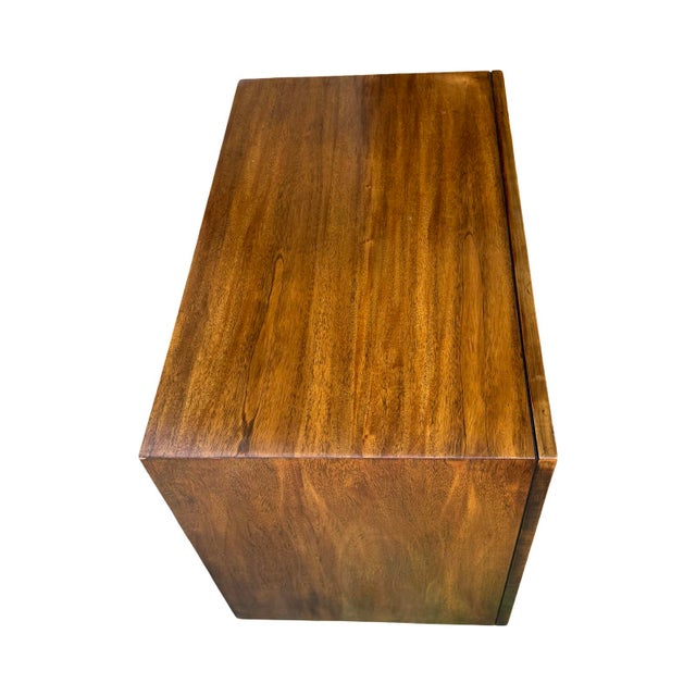 Asian Mid Century Asian Inspired Burlwood Side Table For Sale - Image 3 of 5