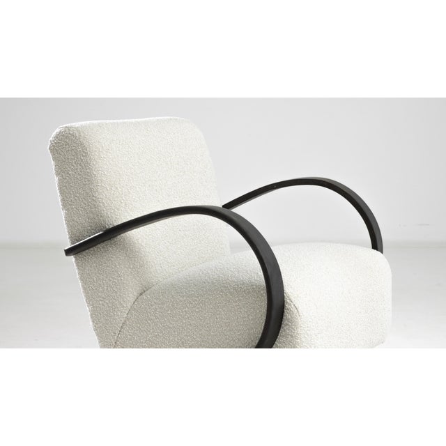 Mid 20th Century 1950s Czech Wooden Armchair by J. Halabala For Sale - Image 5 of 7