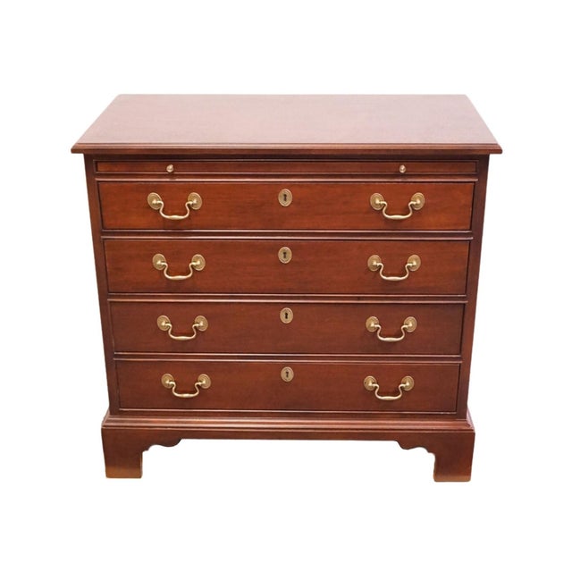 Traditional White of Mebane Sold Mahogany Traditional Style 32" Chairside Chest / Nightstand W. Pull Out Tray 505-62 For Sale - Image 3 of 14