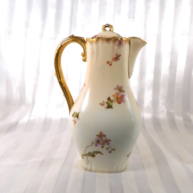 Traditional Late 18th Century C H Field Haviland Gerard, Dufraisseix & Morel Chocolate Pot With Four Chocolate Cups - Set of 10 For Sale - Image 3 of 18