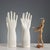A set of five white porcelain molds for pirelli gloves. Pirelli used to make latex gloves using porcelain matrices...