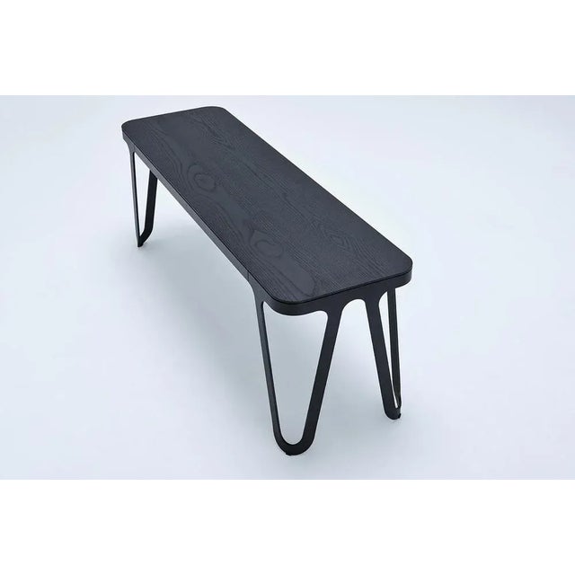 Loop Bench 240 Oak by Sebastian Scherer Material: Aluminium, Oak Dimensions: D240x W38 x H45 cm. Weight: 28.6 kg Also...