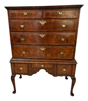 Antique Early 18th Century George I Walnut Chest on Stand, 1720s