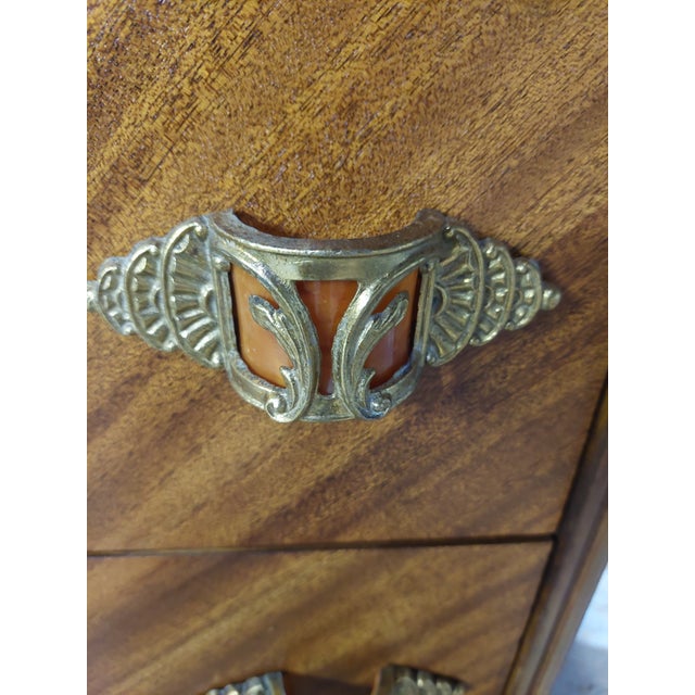 1940's Vintage Waterfall Dresser Tallboy Refurbished For Sale - Image 15 of 16