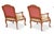 Ralph Lauren Pair of Antique Louis XV Carved Walnut Fauteuils Arm Chairs W Ralph Lauren Floral For Sale - Image 4 of 5