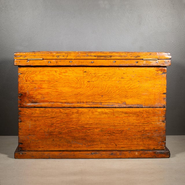 Antique Machinist's Oak Tool Chest c.1920 For Sale - Image 13 of 13
