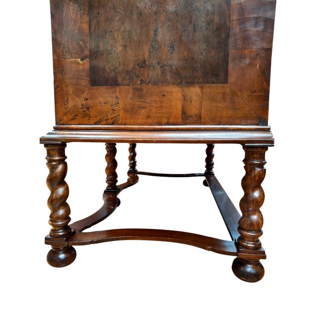 18th-Century English Burr Walnut Chest-on-Stand For Sale - Image 12 of 17
