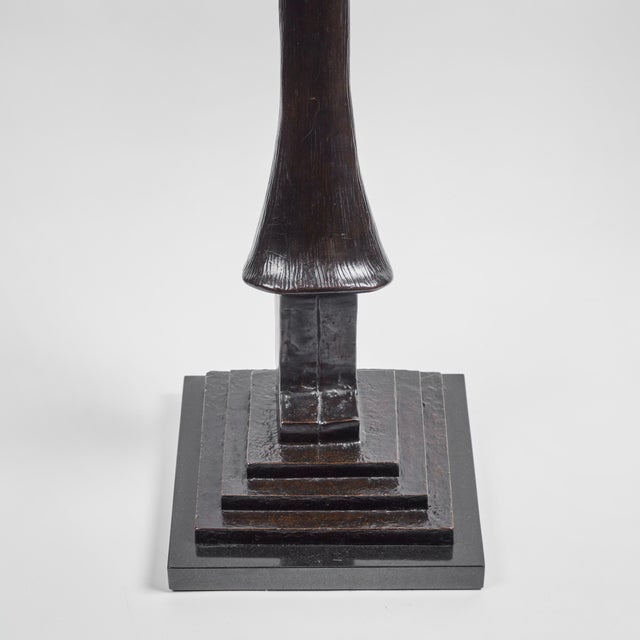Metal Bronze Sculpture After Giacometti For Sale - Image 7 of 9