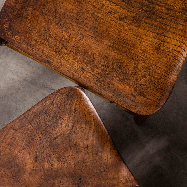 English Ash and Elm Childrens Chapel Chairs, 1940s, Set of 5 For Sale - Image 4 of 8
