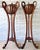 Matched Pair Antique Empire Style Carved Mahogany Swan Heads Basket Jardinieres Carved plant stand with three swan heads...