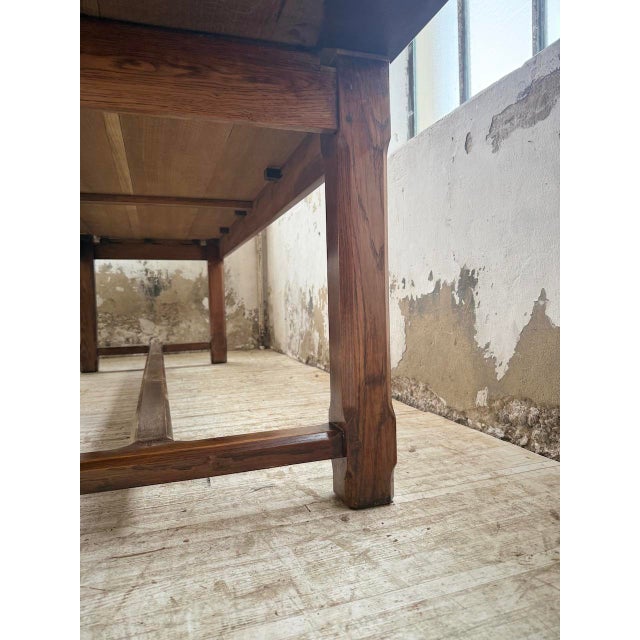 Oak Farmhouse Table, 1950s For Sale - Image 16 of 18