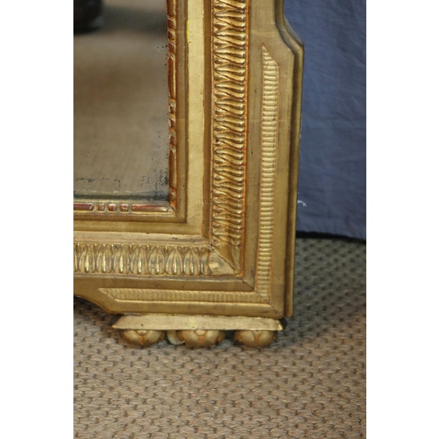 Large Louis XVI Mirror in Gilded Wood For Sale - Image 9 of 12